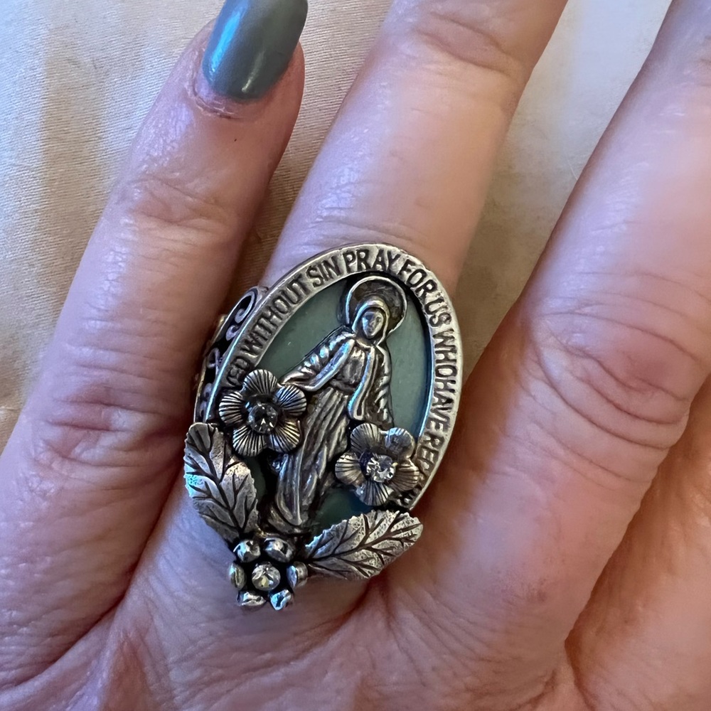 Sweet Romance Virgin Mary Adjustable Ring